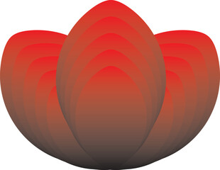 red heart in the shape of heart
