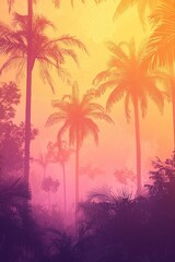 Obraz premium Sunset Palm Trees