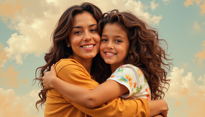 Fototapeta premium mother and daughter
