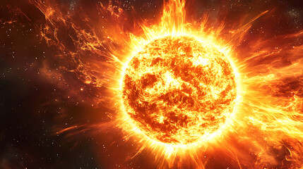 Fototapeta premium A glowing supernova expanding across the universe, radiating limitless vision.