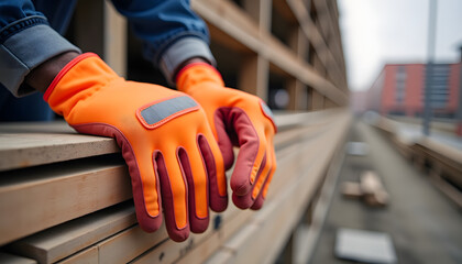 Orange Safety Gloves