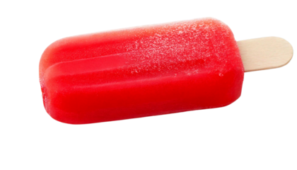 red popsicle icecream isolated on transparent background