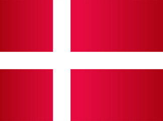 Obraz premium National Flag of the Kingdom of Denmark. Vector element