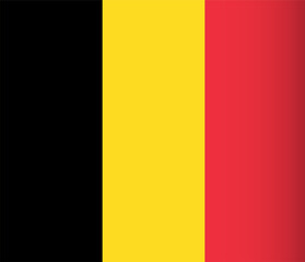Fototapeta premium National Flag of the Kingdom of Belgium. Vector element