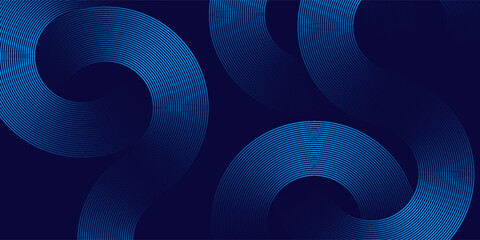 Abstract blue glowing geometric lines modern shiny blue circle lines pattern. Suit for cover   banner  brochure