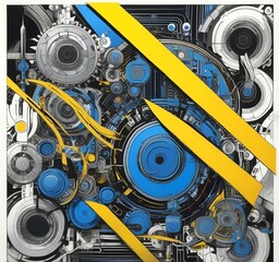 Obraz premium Illustration of abstract technology background.