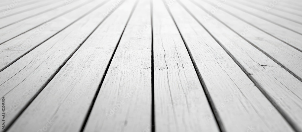 Canvas Prints White wood floor texture with light gray tones, featuring long parallel planks positioned diagonally, creating a minimalist and clean backdrop.