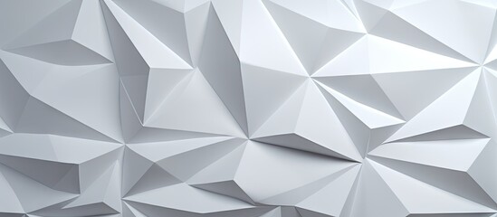 Textured White Wall with Geometric Triangular Patterns in Varying Shades of White and Soft Gray Creating a Modern Aesthetic Ideal for Background Use