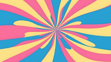 Abstract Swirling Pastel Rainbow Burst Background