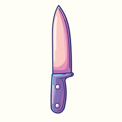 Sharp knife cartoon vector illustration