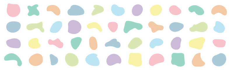 Set of fluid frame design. Liquid shapes template collection