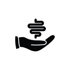 hand holds gut icon care  vector