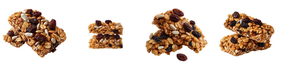 Detailed Vector Illustration of Delicious Crunchy Granola Cluster with Nuts and Berries for Healthy Snacking