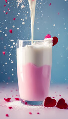 illustration of a milkshake with simple background ideal to add text
