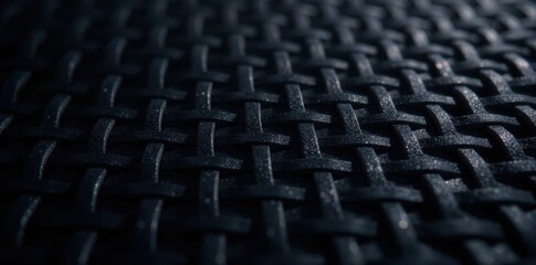 Obraz premium Carbon fiber weave pattern on a black background, conveying speed and performance , automotive, dark