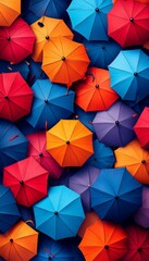 Vibrant Canopy of Colorful Umbrellas A Cheerful Display of Protection and Color Overhead