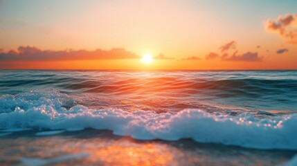 Fototapeta premium Beautiful sunrise over the sea