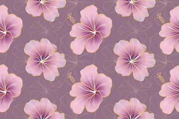 Floral pattern, hibiscus pattern for various publications