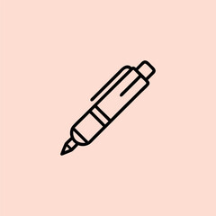 Pen vector art illustration on a background
