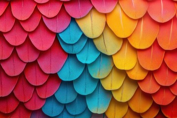 Vibrant scales showcase a spectrum of colors on a fish with detailed macro photography