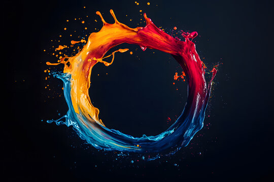 3D white circles with blue orange brush strokes isolated on black background. Elegant watercolour set. Textured effect bundle. Graphic design element grainy style for ads, big, mega, or flash sale - Powered by Adobe