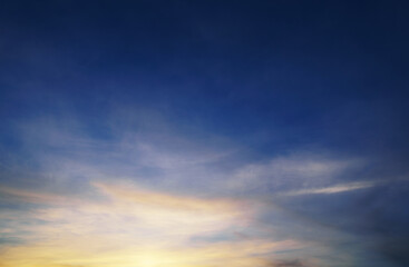 beautiful sunset sky with clouds as abstract background