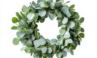 Eucalyptus wreath decoration for home interior enhancement during any season
