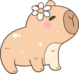 Obraz premium Cute Capybara Doodle