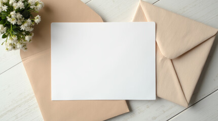 Wedding stationery, desktop mock up composition