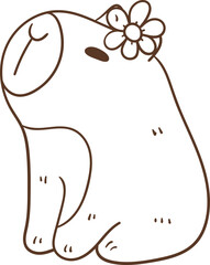 Cute Capybara Doodle