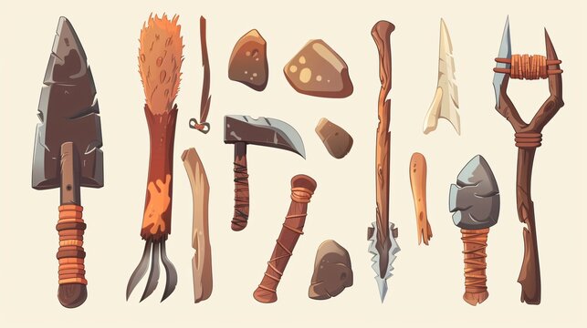 Prehistoric Caveman Stone Hunting Tool for Professional Usage