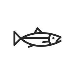 Line Art Fish Icon
