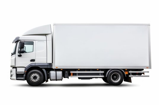 White lorry vehicle truck van.