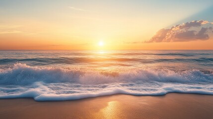 Beautiful sunrise over the sea