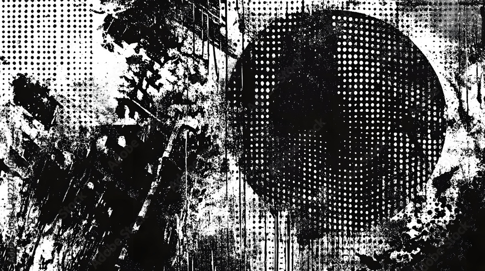 Aufkleber mesmerizing monochrome patterns evoking architectural surrealism and visionary digital art