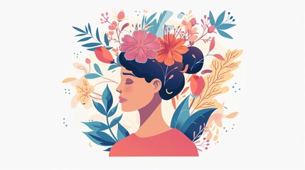 Embrace Your Inner Beauty: Positive Human Mind Blooms with Flower