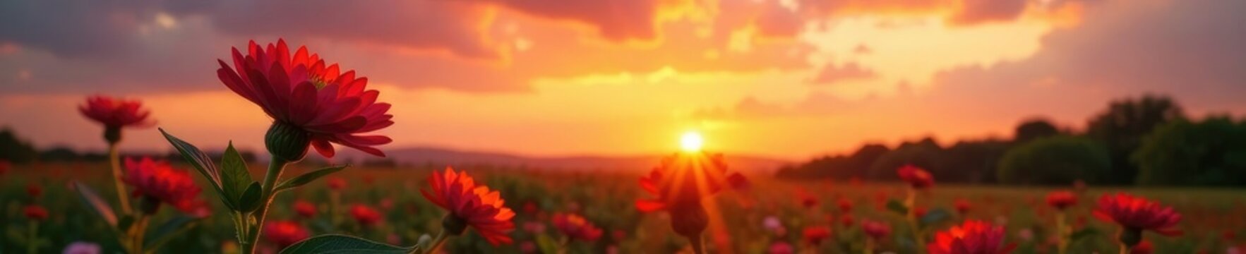 Coleonema flowers unfolding against a warm sunset sky, plant, botanical, coleonema