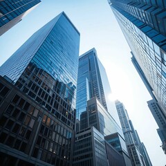 Obraz premium Modern Skyscrapers and Corporate Buildings,