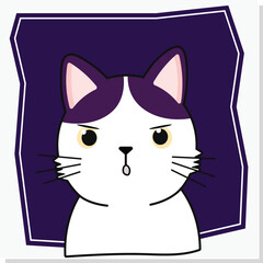 Cat purple Art and Illustration