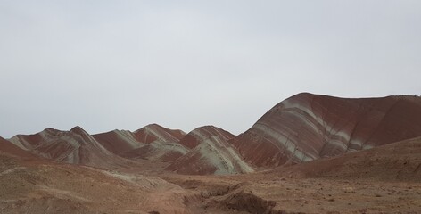sandy rock mountains in the middle east