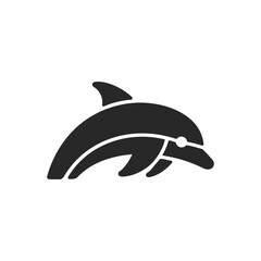 Curved Dolphin Icon