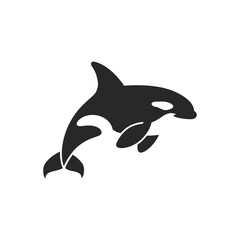 Fototapeta premium Jumping Orca Icon
