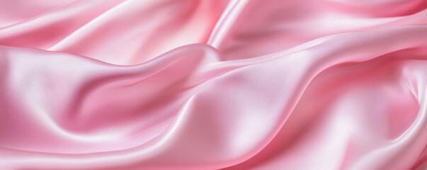 Obraz premium Smooth pink fabric with luxurious satin texture and elegant drapes