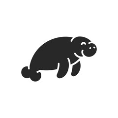 Smiling Manatee Pose Icon