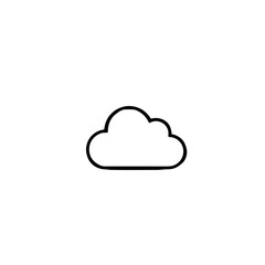 Obraz premium Cloud icon in black outline style.