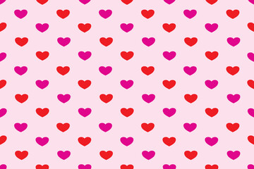 Valentine's Day | Seamless pattern Red Heart, Pink Heart, Cherry Heart | Design for pillow, blanket, rug, carpet, fabric, fashion, clothing, wallpaper, accessory