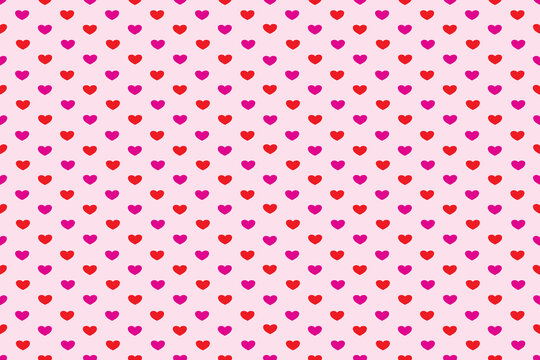 Valentine's Day | Seamless pattern Red Heart, Pink Heart, Cherry Heart | Design for pillow, blanket, rug, carpet, fabric, fashion, clothing, wallpaper, accessory