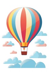 Balloon aircraft vehicle cartoon.