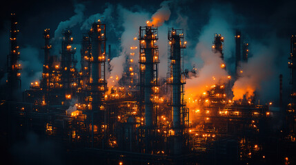 Fototapeta premium Night Refinery