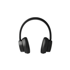 Fototapeta premium Stylish black wireless headphones ideal for music lovers and gamers.